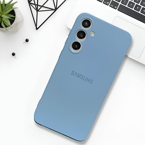 Blue Original Camera Safe Silicone case for Samsung S23 FE