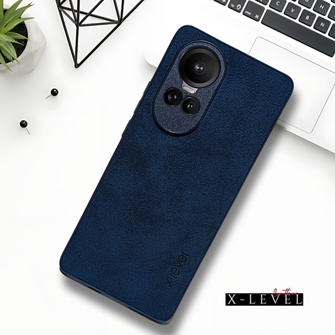 X-LEVEL Blue Leather Case for Oppo Reno 10