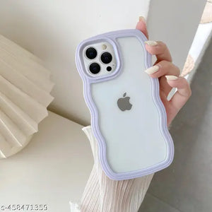 Purple Zig Zag Frame  Silicon Case for Apple Iphone 12 Pro Max