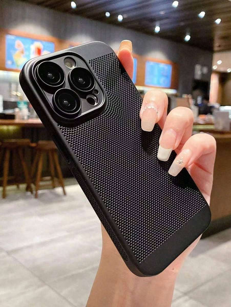 BREATHING BLACK Silicone Case for Apple Iphone 13 Pro - The Hatke