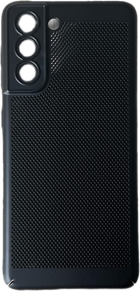 BREATHING BLACK Silicone Case for Samsung S21 FE - The Hatke