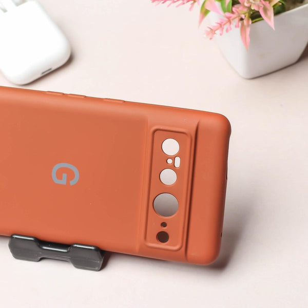 Brown Camera Original Silicone case for Google Pixel 7 Pro - The Hatke