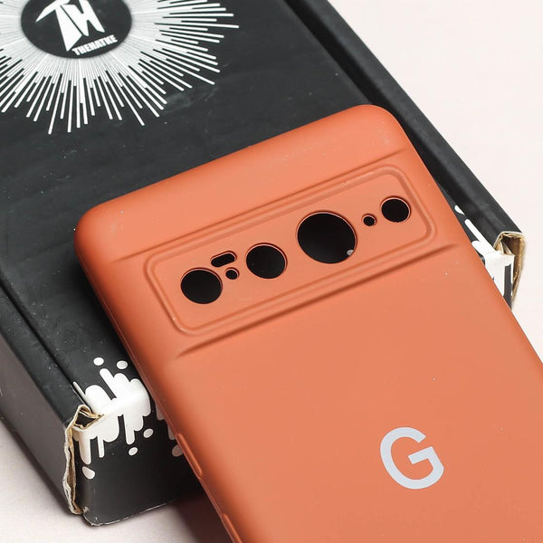 Brown Camera Original Silicone case for Google Pixel 7 Pro - The Hatke