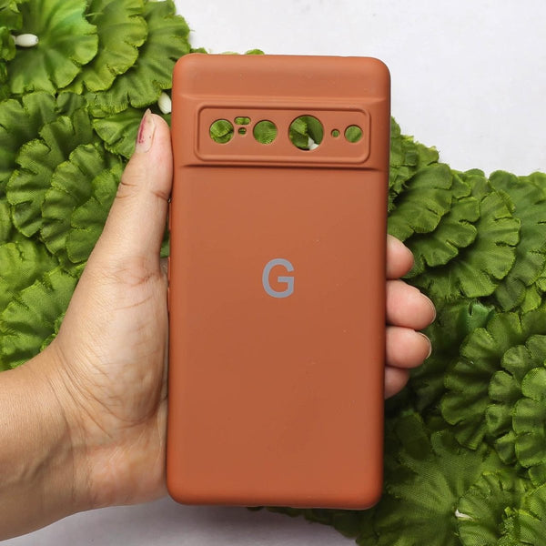 Brown Camera Original Silicone case for Google Pixel 7 Pro - The Hatke