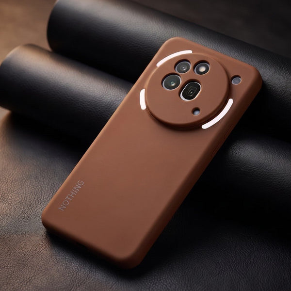 Brown Camera Original Silicone case for Nothing Phone 3a Pro - The Hatke