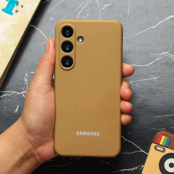 Brown Camera Original Silicone case for Samsung S25 - The Hatke