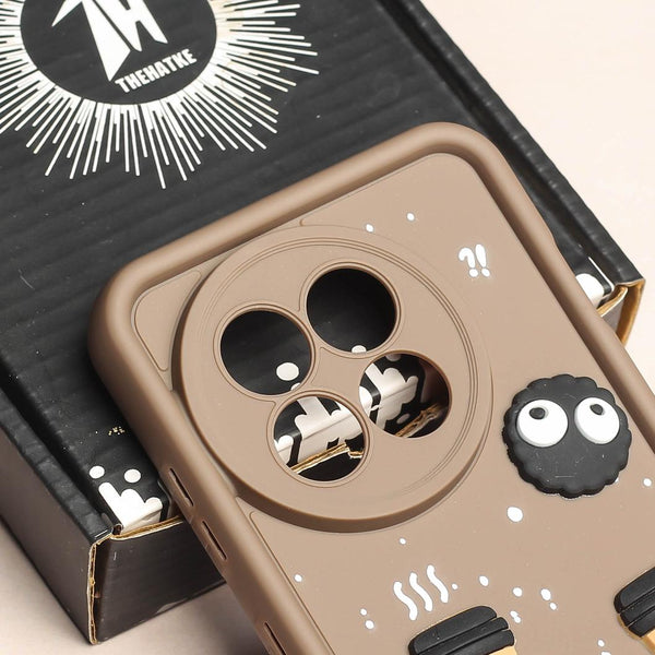 Brown COFFEE (ALWAYS HAPPY) Silicone case for Oneplus 11R - The Hatke