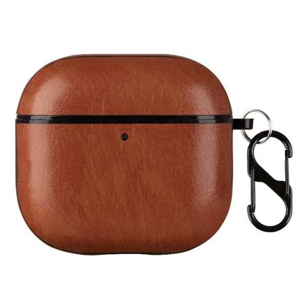 Brown Leather Case For Apple Airpods 4 - The Hatke