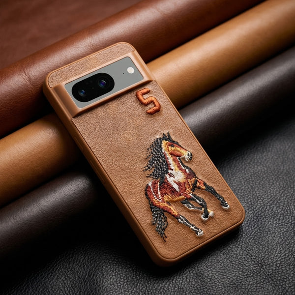 Brown Leather Horse No. 5 OC Ornamented for Google Pixel 8 - The Hatke