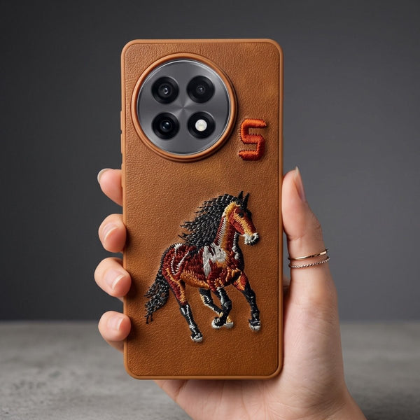 Brown Leather Horse No. 5 OC Ornamented for Oneplus 13r - The Hatke
