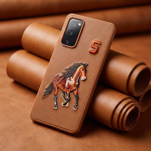 Brown Leather Horse No. 5 OC Ornamented for Samsung S20 Fe - The Hatke
