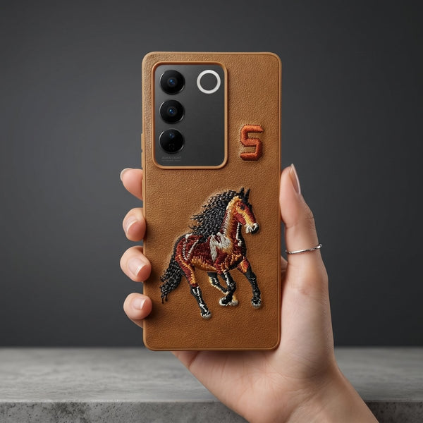 Brown Leather Horse No. 5 OC Ornamented for Vivo V27 - The Hatke