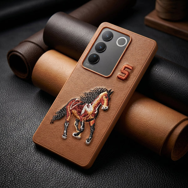 Brown Leather Horse No. 5 OC Ornamented for Vivo V27 - The Hatke