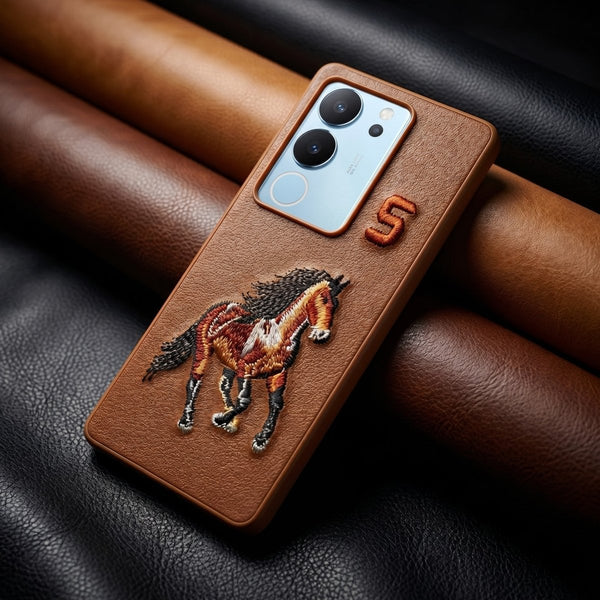 Brown Leather Horse No. 5 OC Ornamented for Vivo V29 - The Hatke