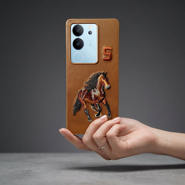 Brown Leather Horse No. 5 OC Ornamented for Vivo V29 - The Hatke