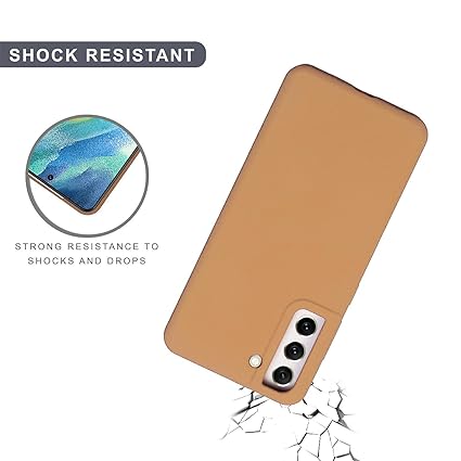 Brown Original Camera Safe Silicone case for Samsung S21 FE - The Hatke