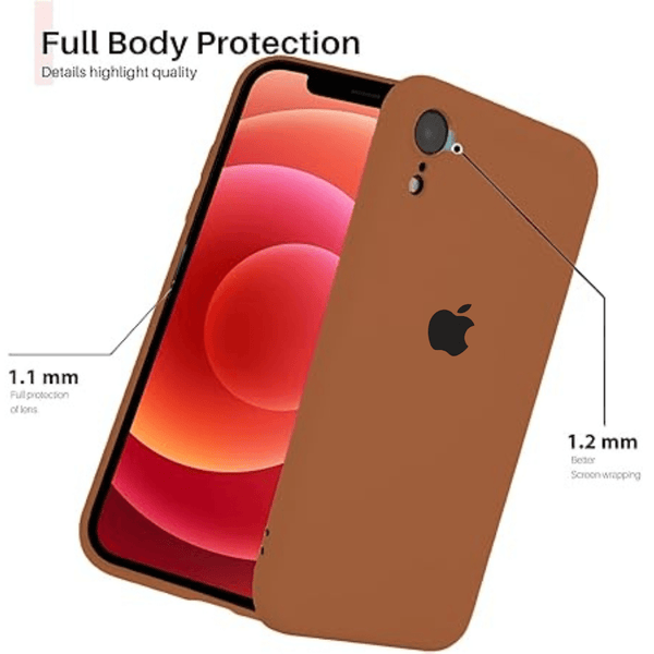 Brown Original Camera Silicone case for Apple iphone XR - The Hatke