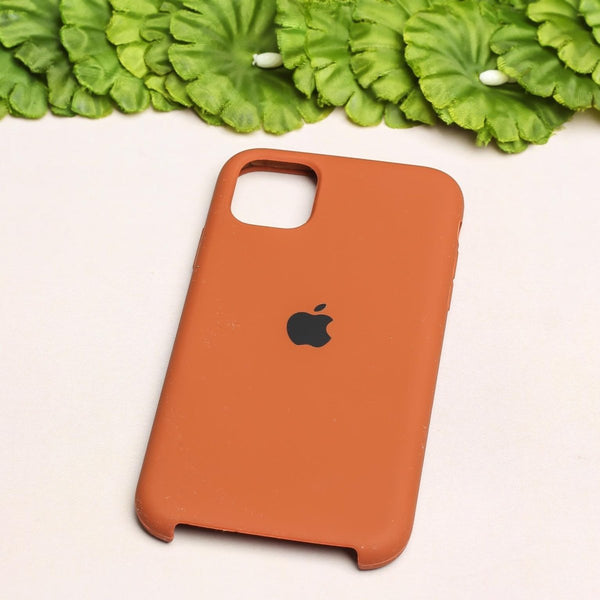 Brown Original Silicone case for Apple iphone 12 - The Hatke