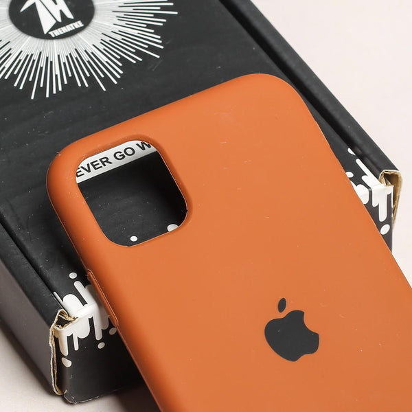 Brown Original Silicone case for Apple iphone 12 Mini - The Hatke