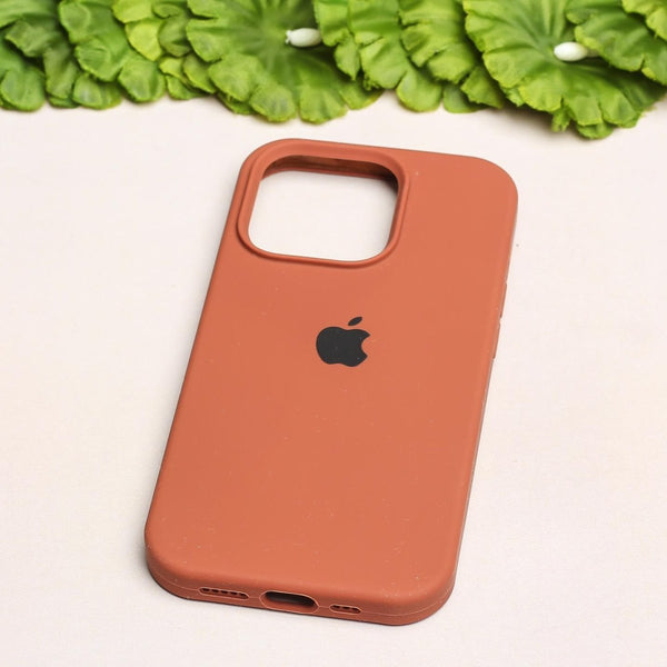 Brown Original Silicone case for Apple iPhone 13 Pro - The Hatke