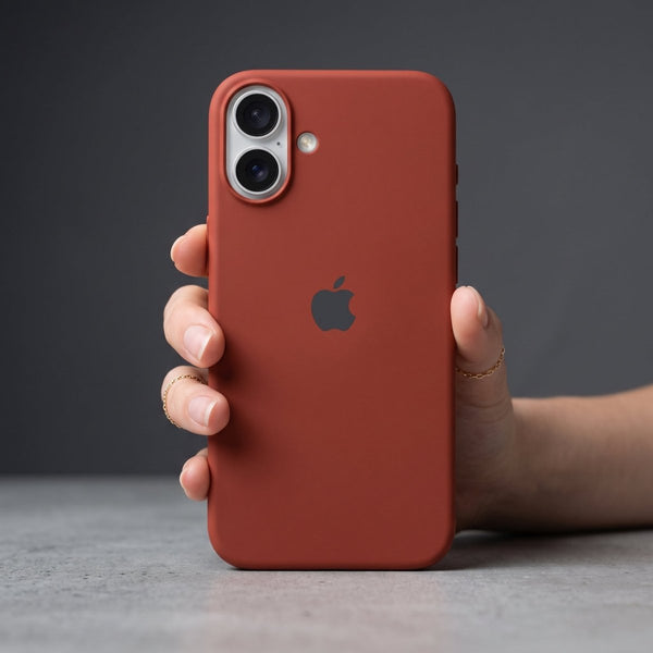 Brown Original Silicone case for Apple iphone 17 - The Hatke