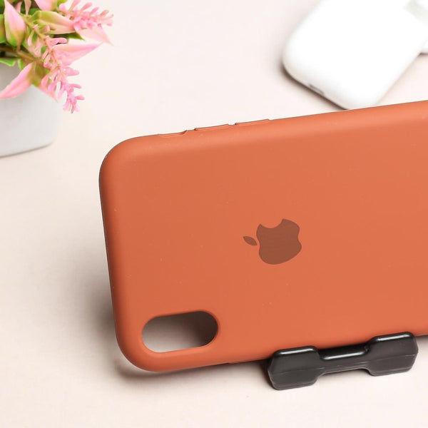 Brown Original Silicone case for Apple iphone XR - The Hatke