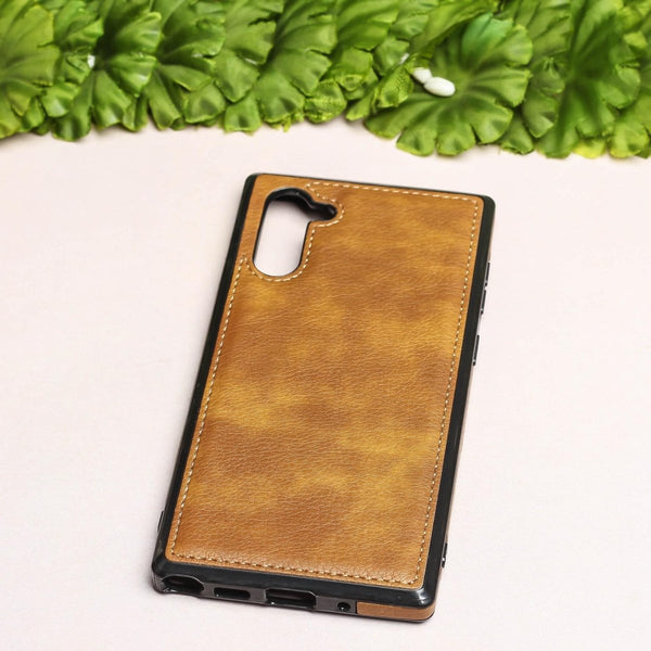 Brown Puloka Leather Case for Samsung Note 10 Plus - The Hatke
