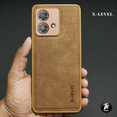 X-LEVEL Brown Leather Case for Motorola Edge 40 Neo