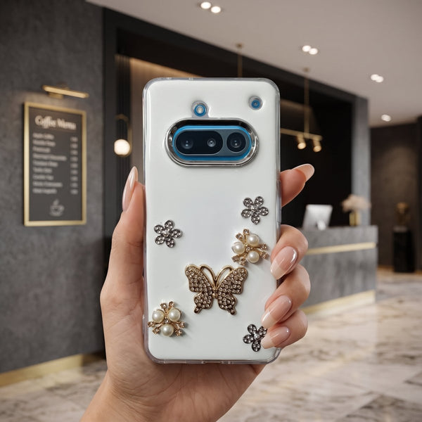 Butterfly Silicone Hard Case for Nothing Phone 3a - The Hatke