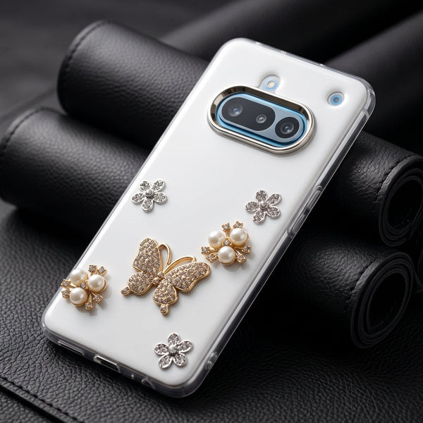 Butterfly Silicone Hard Case for Nothing Phone 3a - The Hatke