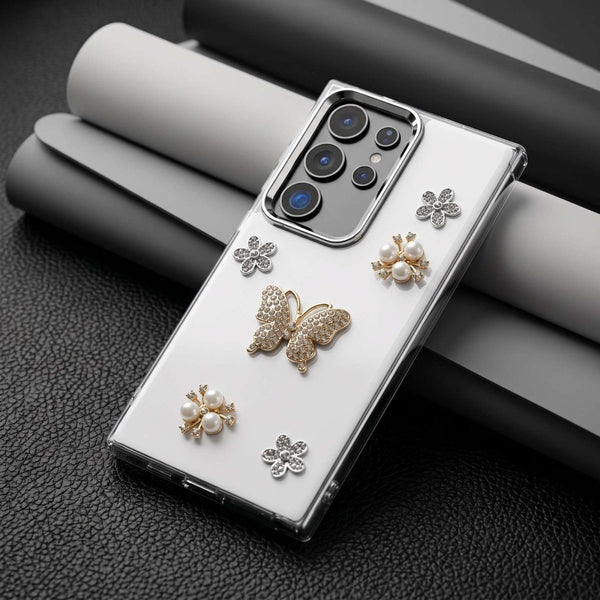 Butterfly Silicone Hard Case for Samsung S24 Ultra - The Hatke
