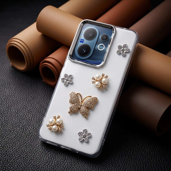 Butterfly Silicone Hard Case for Vivo V60e - The Hatke