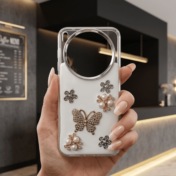 Butterfly Silicone Hard Case for Vivo X300 - The Hatke