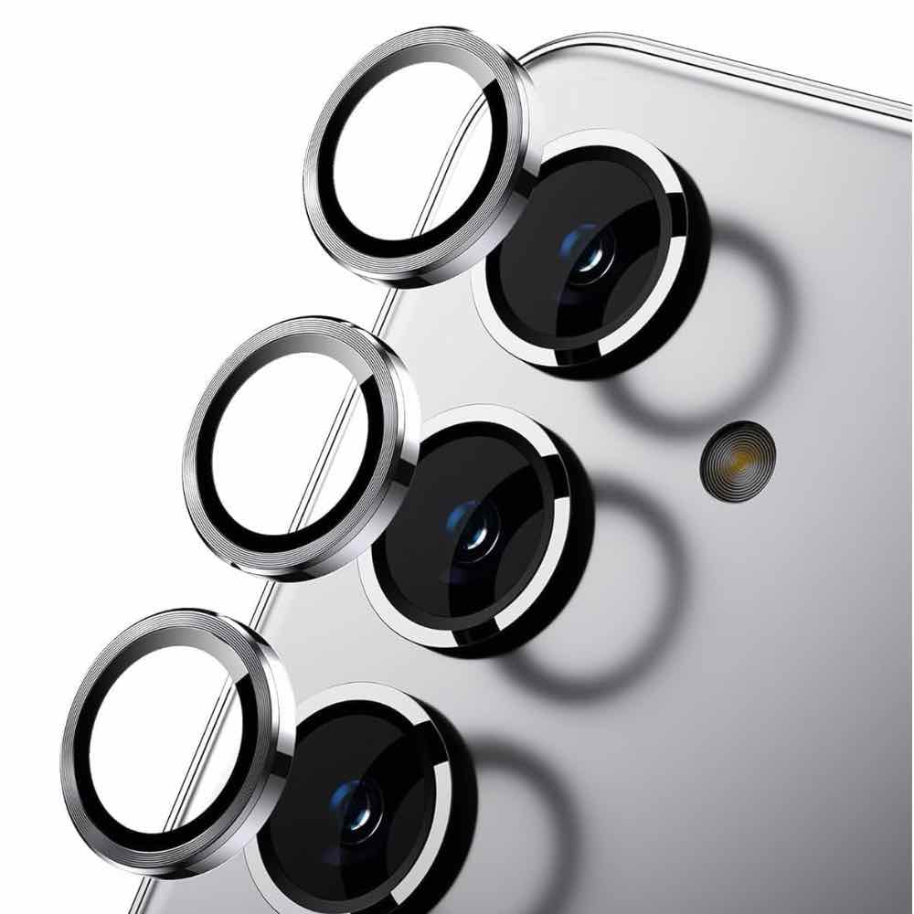 Silver Metallic camera ring lens guard for Samsung S25