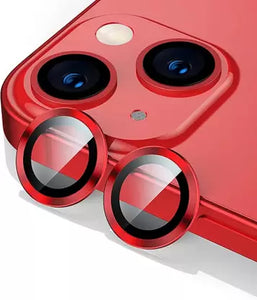 Red Metallic camera ring lens guard for Apple iphone 14