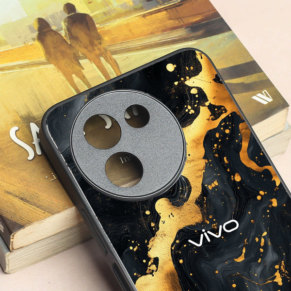 Black Gold Blaze  metal back case for Vivo Y200i
