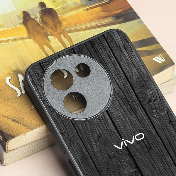 Dark Wood metal back case for Vivo Y200i
