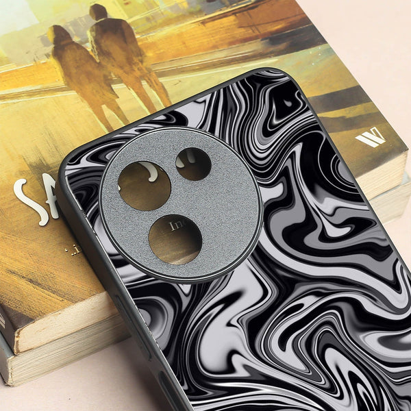 Blackout Marble metal back case for Vivo Y200i