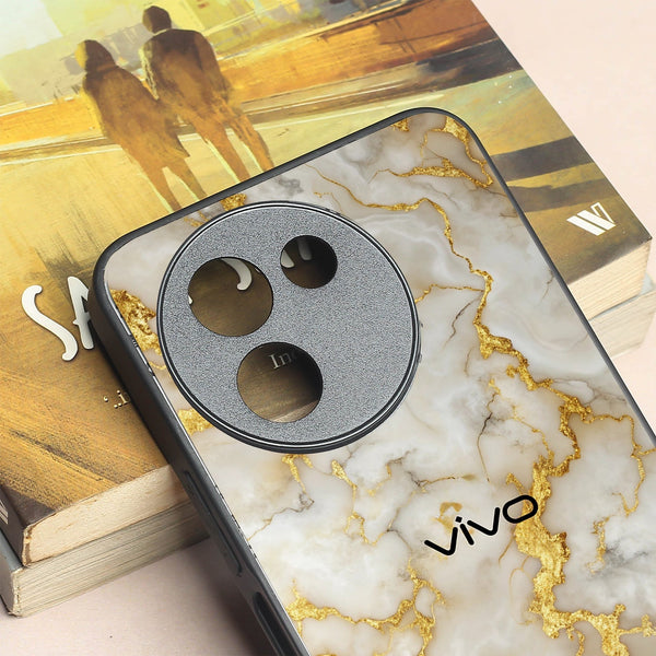 Gold Vein Glory metal back case for Vivo Y200i