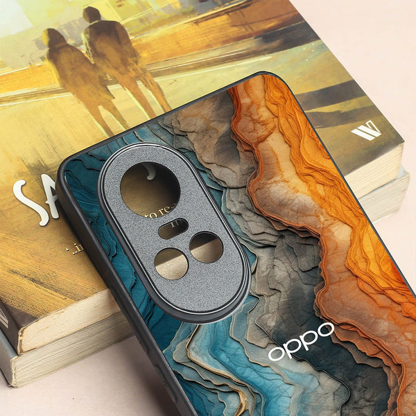 Layered Marble metal back case for Oppo Reno 10