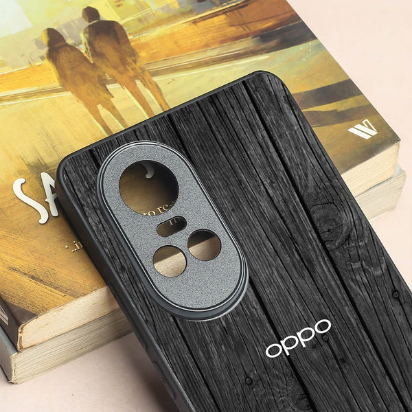 Dark Wood metal back case for Oppo Reno 10
