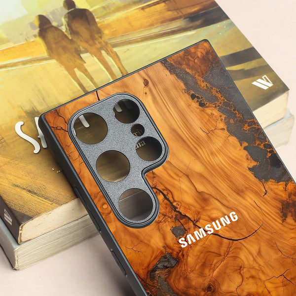 Lava Oak metal back case for Samsung S24 Ultra