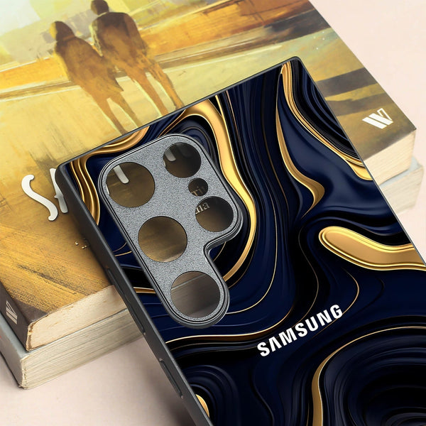 Noir Gold metal back case for Samsung S24 Ultra