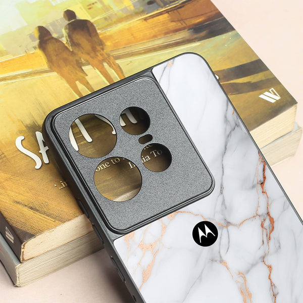 Copper Luxe Marble metal back case for Motorola Edge 50 Pro