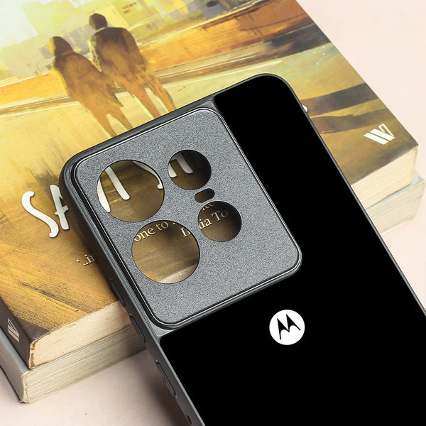 Black metal back case for Motorola Edge 50 Pro