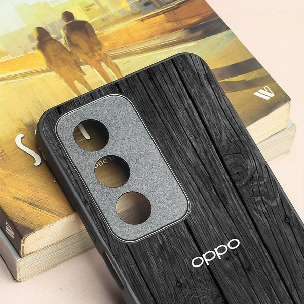 Dark Wood metal back case for Oppo A3 Pro 5g