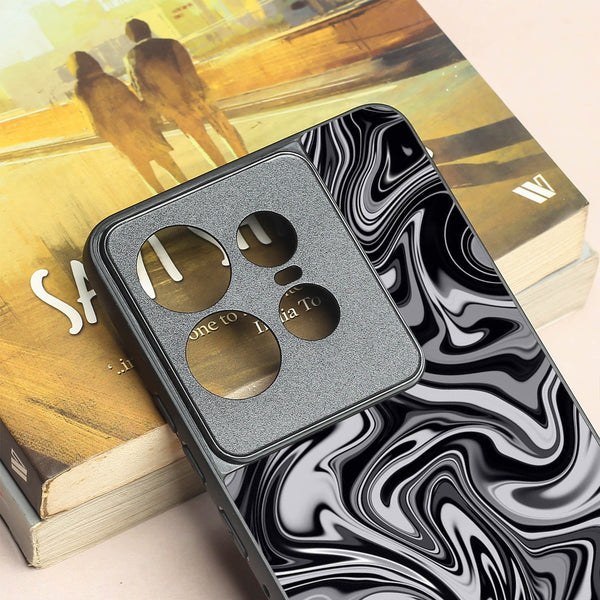 Blackout Marble metal back case for Motorola Edge 50 Pro