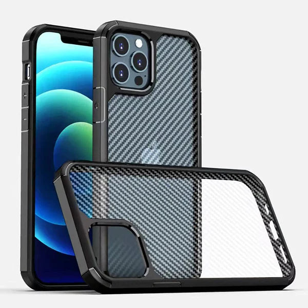 Black Carbon Stylish Bumper case for Apple Iphone 13 Pro