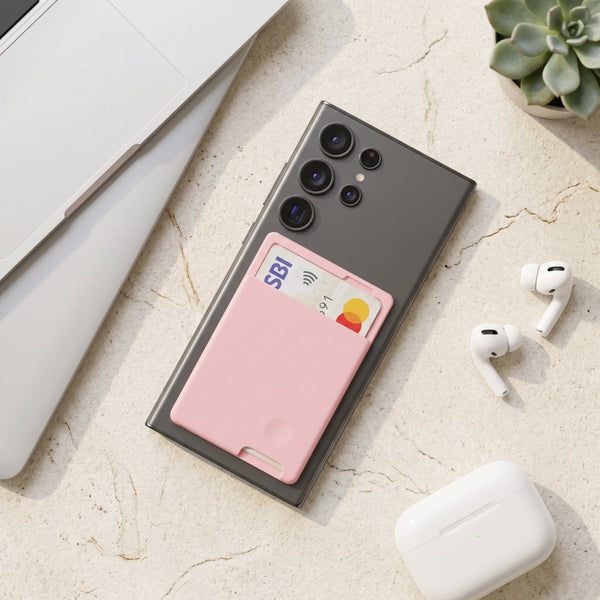 CardFlex Pink Wallet Sticky Silicone For All Mobiles - The Hatke