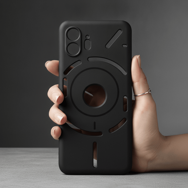 CAVEN Black Silicone case for Nothing Phone 2 - The Hatke